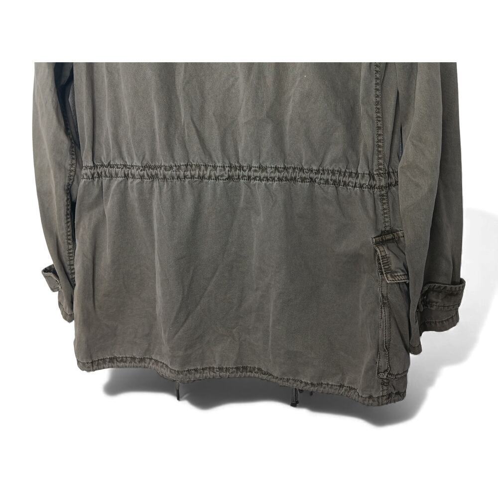 Talula Aritzia Utility Anorak Jacket Hooded Drawstring Olive Green Small Cotton - Picture 11 of 16